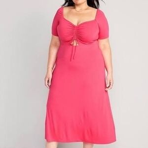 Old Navy Vibrant Pink Midi Dress